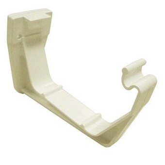 Hranatý držák okapového žlabu bílý