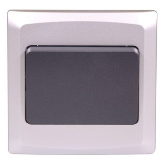 jednopólový-vypínač-stříbrno-Šedá