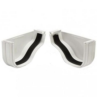 Okapový vnější koncový kryt levý bílý